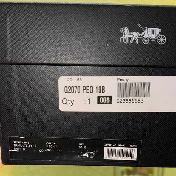 Coach Women's Pink Floral Jelly Sandals size 10 - Picture 4 of 4